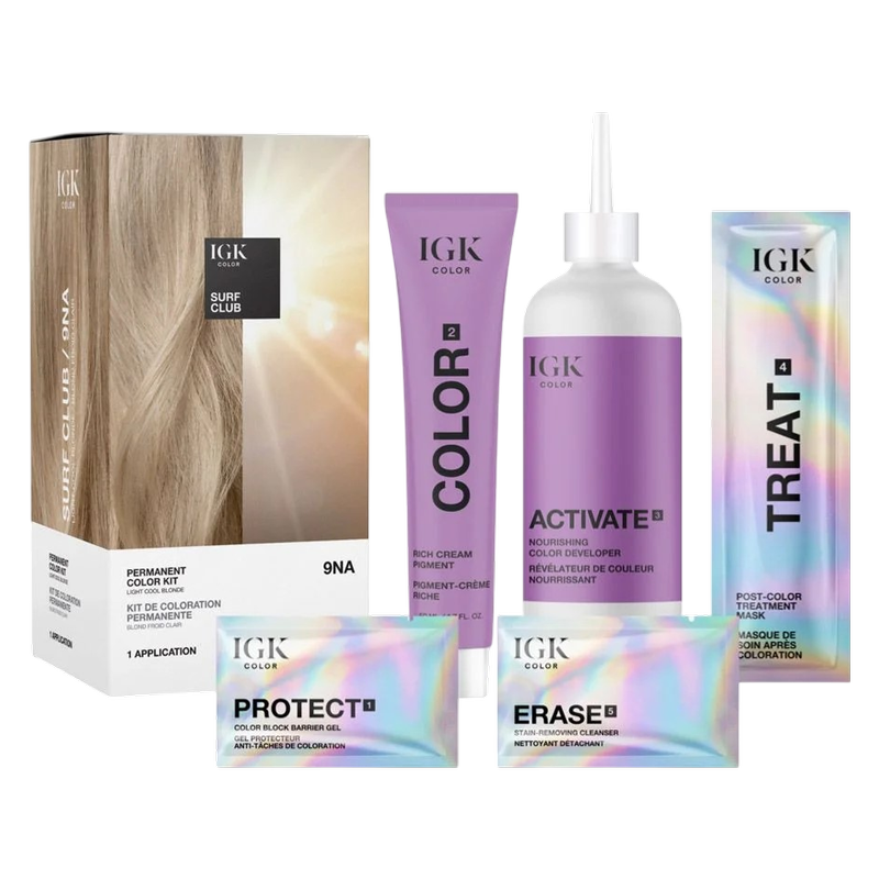 IGK PERMANENT COLOR KIT Surf Club- Light Cool Blonde 9NA