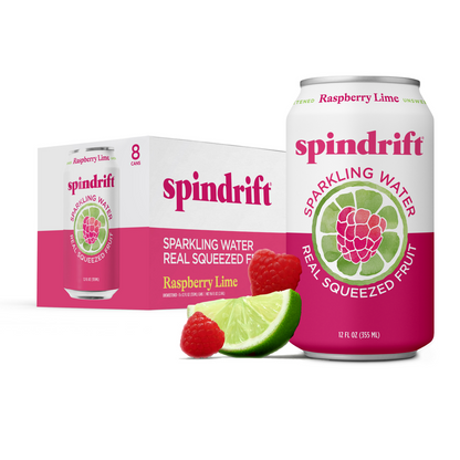 Spindrift Raspberry Lime Sparkling Water 8pk 12oz can