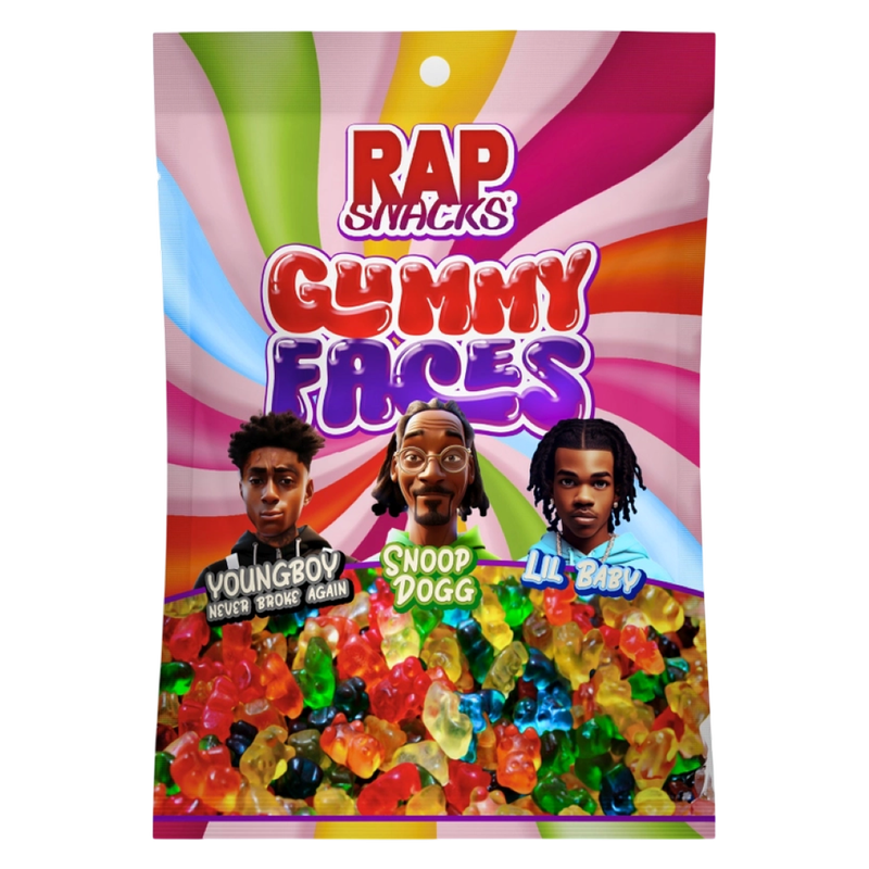Rap Snacks Gummy Faces Candy, 5.3oz