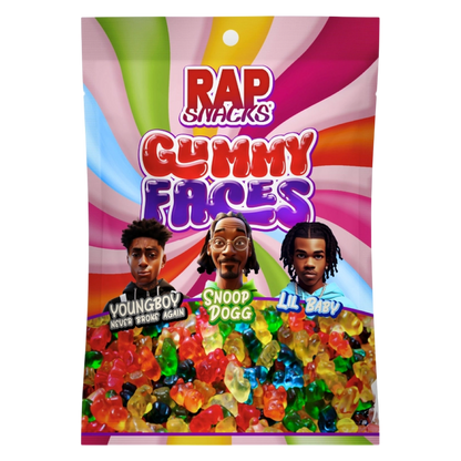 Rap Snacks Gummy Faces Candy, 5.3oz