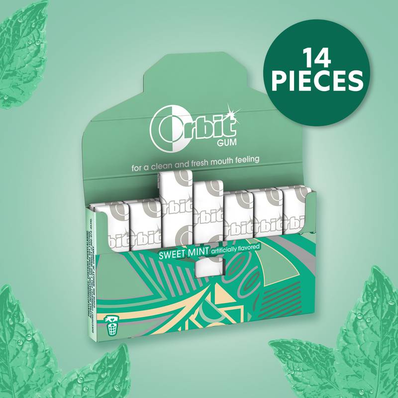 Orbit Sugar Free Gum Sweet Mint 14ct