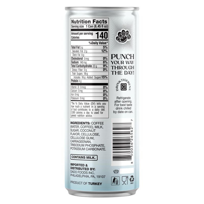Tiger Eye Iced Coconut Latte 8.5oz Can