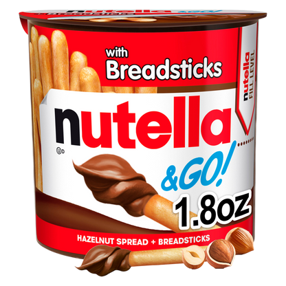 Nutella & GO! Hazelnut and Cocoa Spread with Breadsticks, Snack Cup, 1.8 oz