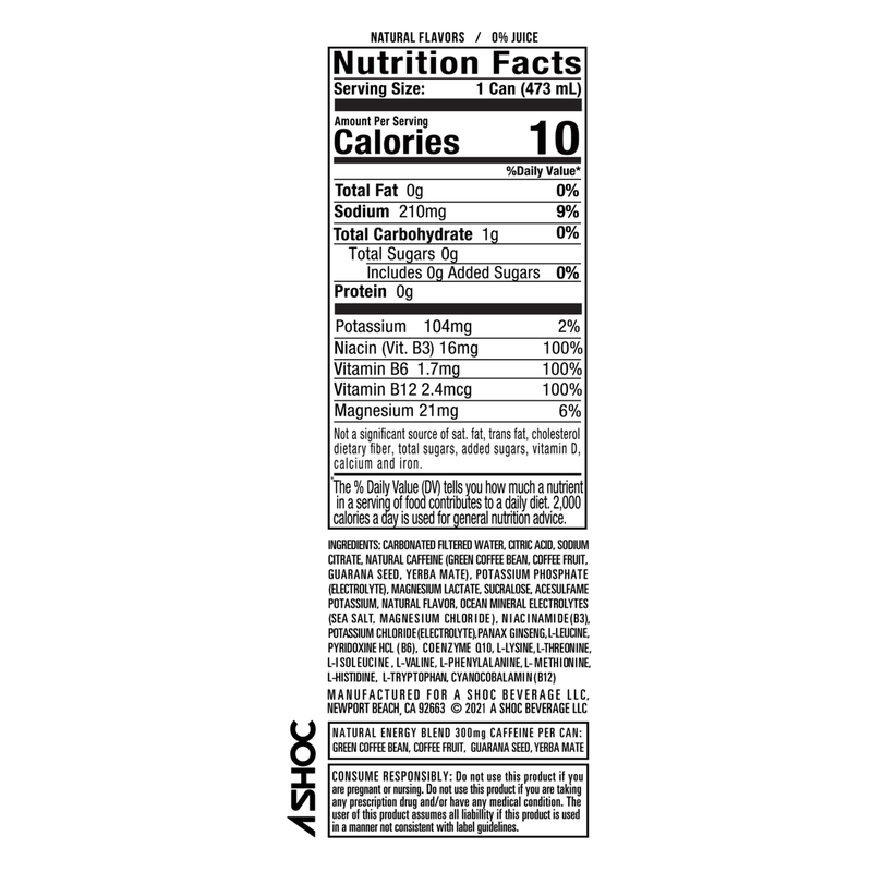 ASHOC Orange Freeze 16oz - Adrenaline Shoc – BevMo!