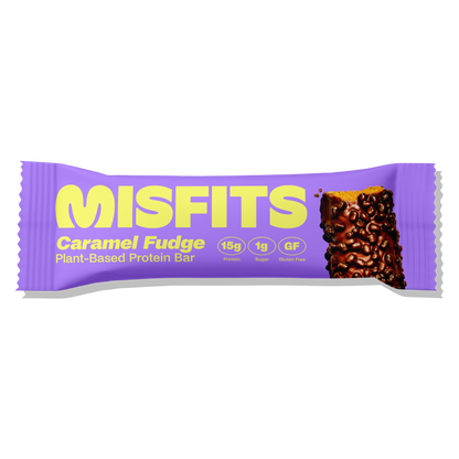 Misfits Plant-Based Caramel Fudge Protein Bar, 1.8oz