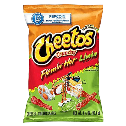 Cheetos Crunchy Flamin’ Hot Limon 3.25oz
