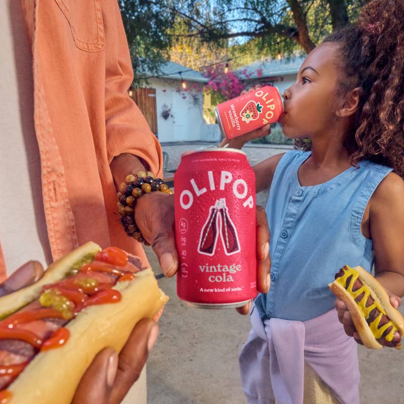 Olipop Strawberry Vanilla 4pk 12oz Can - XL Shelf Stable