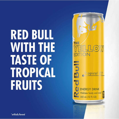 Red Bull Energy Drink The Yellow Edition Tropical 12z Can