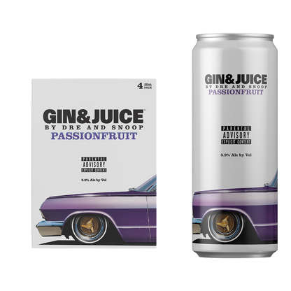GIN & JUICE Passionfruit 4pk 355ml Can 5.9% ABV - Gin & Juice – BevMo!