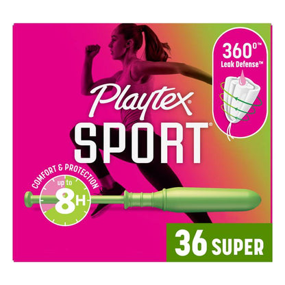 Playtex Sport Tampons, Super Unscented Pack of 36