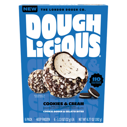 Doughlicious Cookies n Cream Gelato Bites 6ct