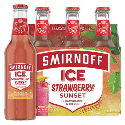 Smirnoff Ice Strawberry Sunset 6pk 11.2oz Bottle