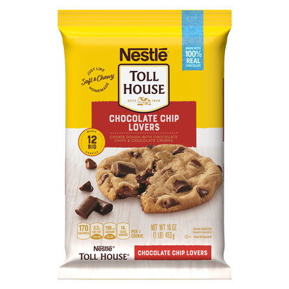 Nestle Toll House Ultimates Chocolate Chip Lovers Cookie Dough - 12ct /16oz