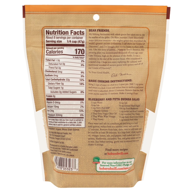 Bob's Red Mill Organic Whole Grain Quinoa 26oz