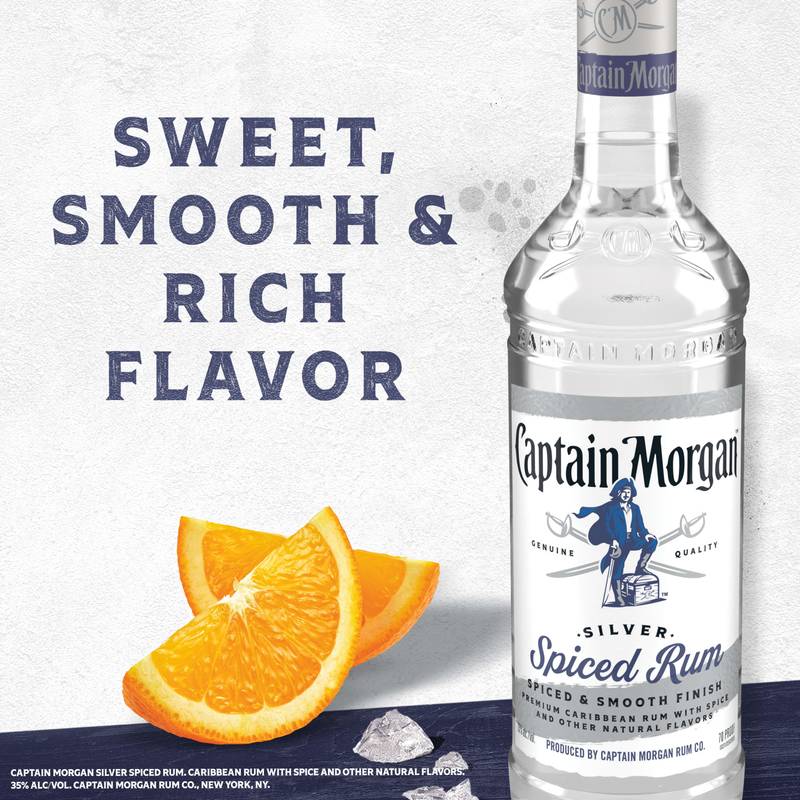 Captain Morgan Silver Spiced Rum 1.75L (70 proof) - Captain Morgan