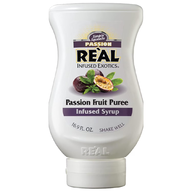 Simply Squeeze Real Passionfruit Puree Syrup 16.9oz Btl