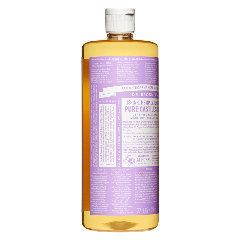 dr bronner's castile soap insecticide Dr. Bronner's 18-In-1 Hemp Pure-Castile Soap Lavender 32oz