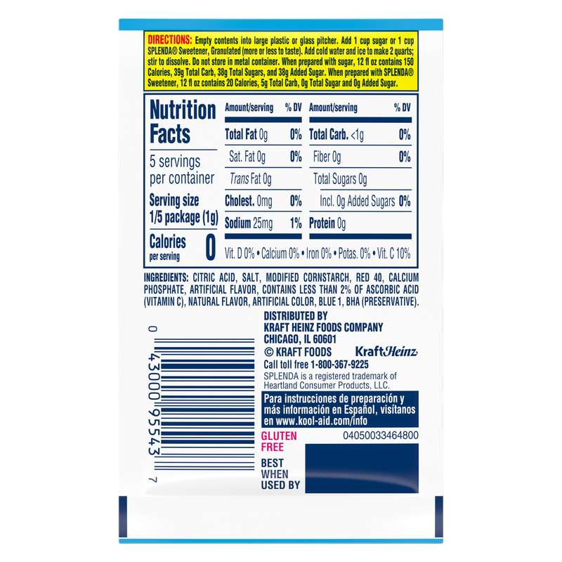 Kool Aid Tropical Punch Powdered Drink Mix Packet .16oz