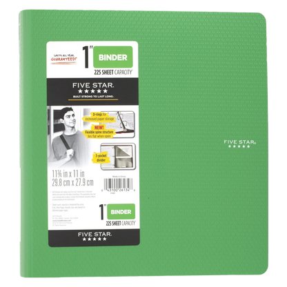 Five Star Binder 11 3/4" x 11 Assorted