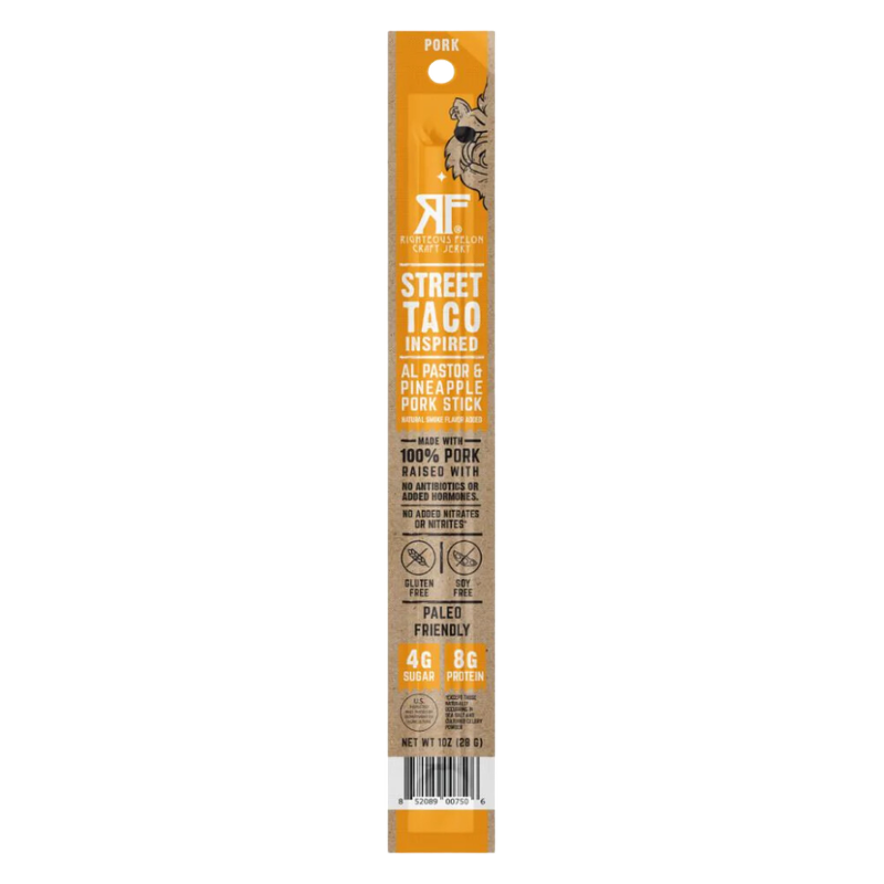 Righteous Felon Street Taco Pork Meat Stick, 1oz