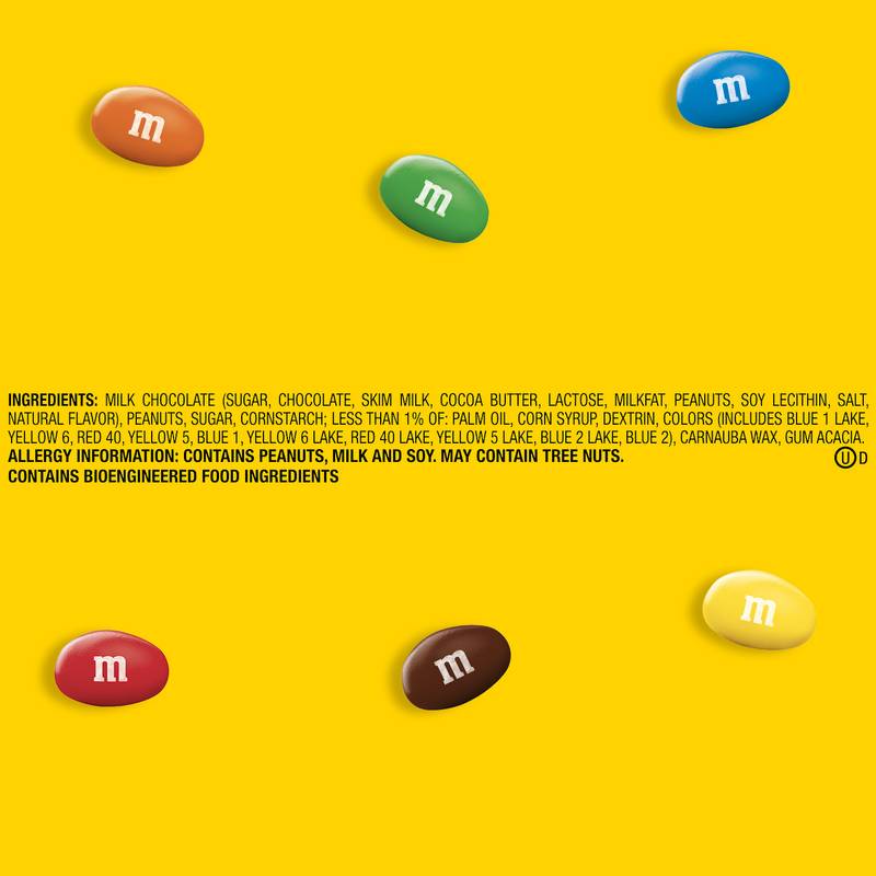M&M's Peanut Milk Chocolate Candies Share Size, 3.27oz - M&M's