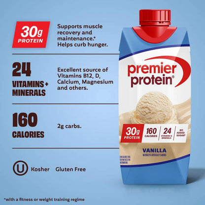 Premier Protein 30g Vanilla Protein Shake 4pk 11oz Ctn