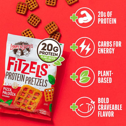 Lenny & Larry’s Pizza Palooza Fitzels Protein Pretzels, 3oz