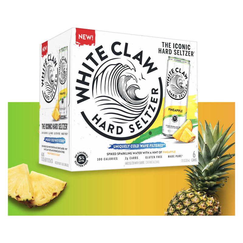 White Claw Hard Seltzer Pineapple 6pk 12oz Cans