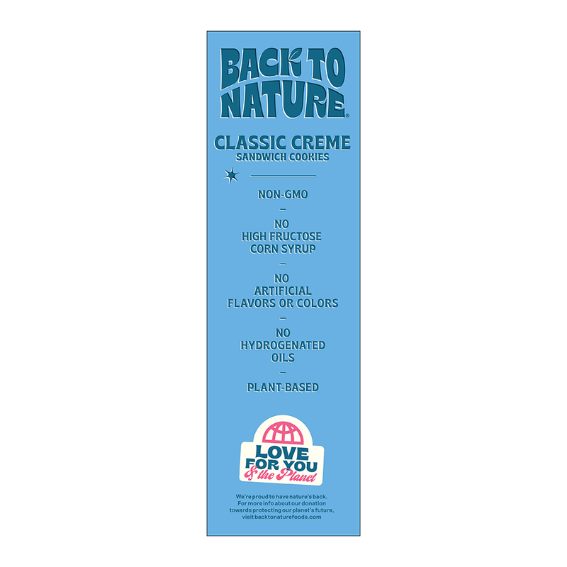 Back To Nature Classic Crème Sandwich Cookies, 9oz