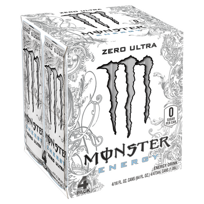 Monster Energy Zero Ultra 4pk 16oz Can