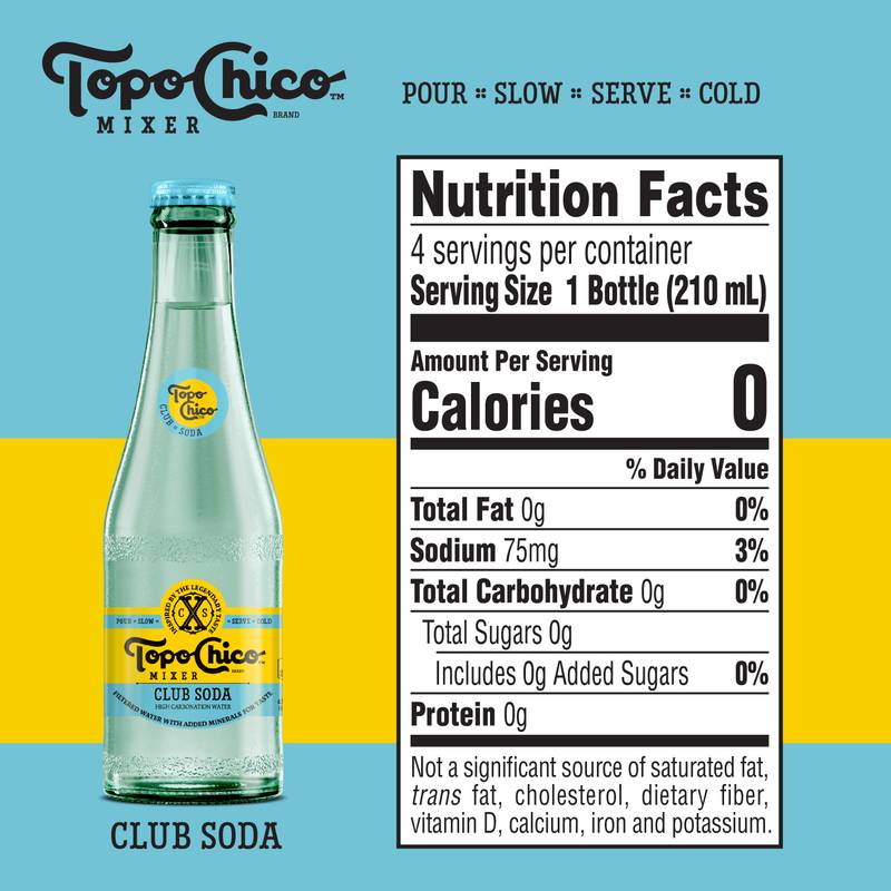 Topo Chico Mixer Club Soda 4pk 7.1oz Glass Bottle - Topo Chico