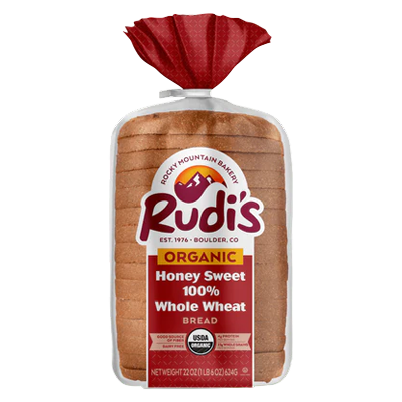 Rudi's Organic Frozen Honey Sweet 100% Whole Wheat - 22oz