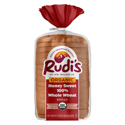 Rudi's Organic Frozen Honey Sweet 100% Whole Wheat - 22oz