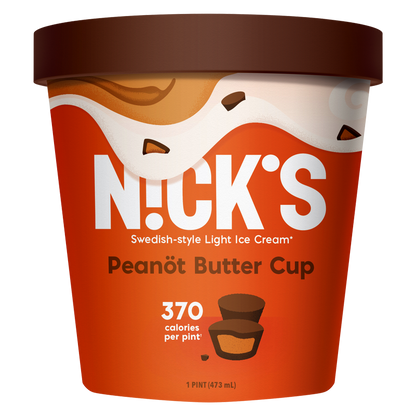 Nick's Peanöt Choklad Cup Light Ice Cream 16 oz