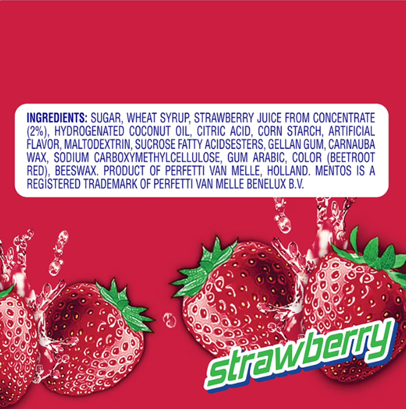 Mentos Strawberry 1.3oz