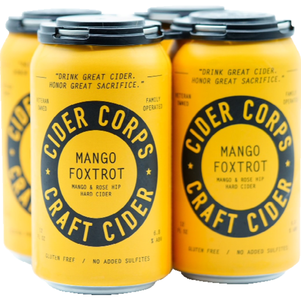 Cider Corps Mango Foxtrot Cider 4pk 12oz Can
