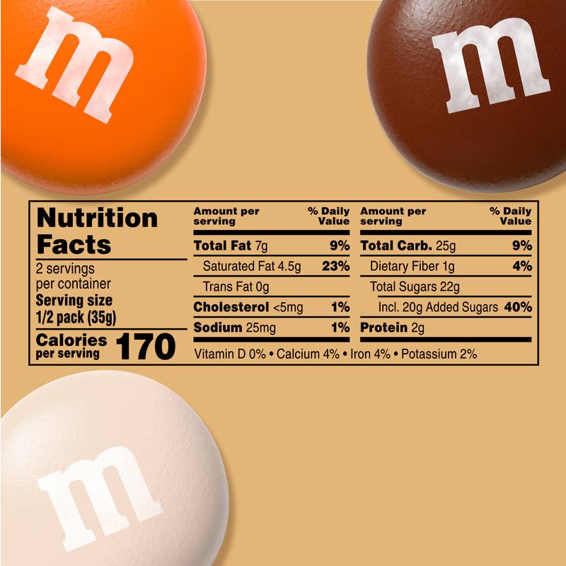 M&M'S® Pumpkin Pie Milk Chocolate Candies Share Size 2.47oz