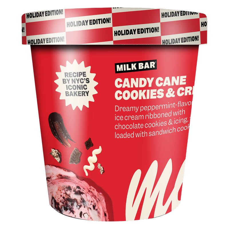 Milk Bar Candy Cane Cookies & Cream Pint 14oz