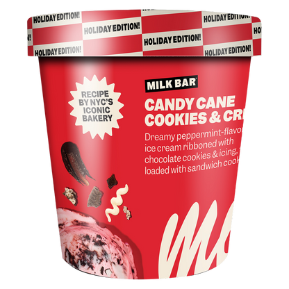 Milk Bar Candy Cane Cookies & Cream Pint 14oz