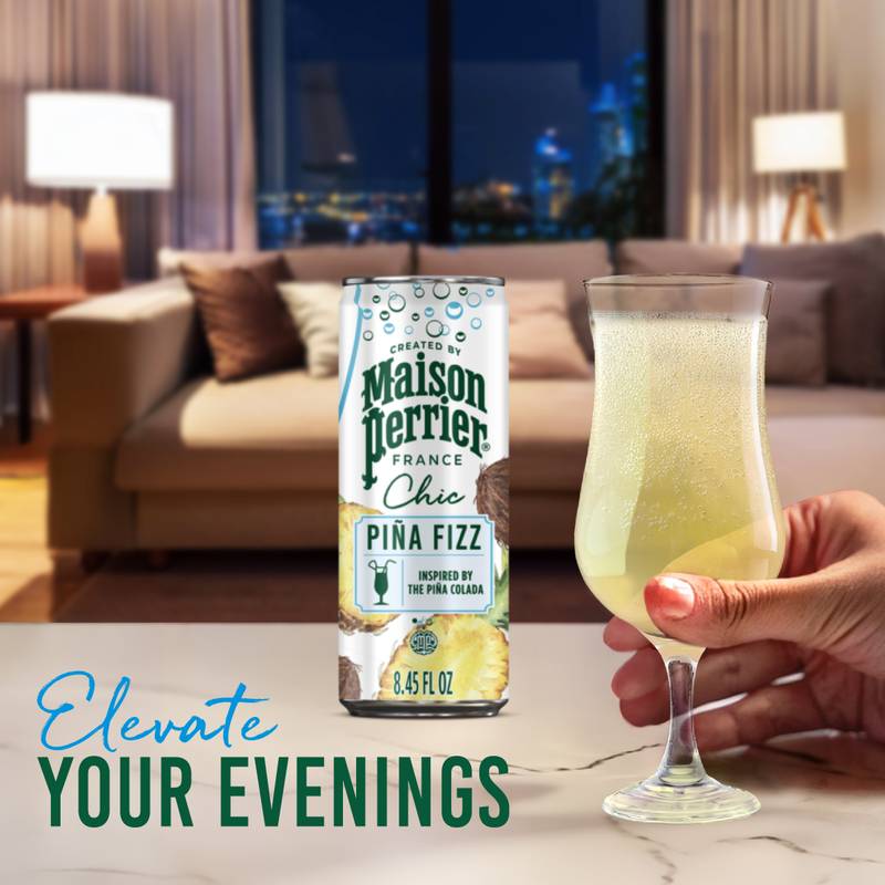 Maison Perrier Chic Piña Fizz 4pk 8.45oz Can - Maison Perrier – BevMo!