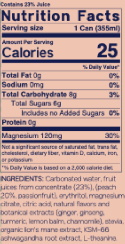 TRIP Peach Ginger Mindful Blend 4pk 8.5oz Can