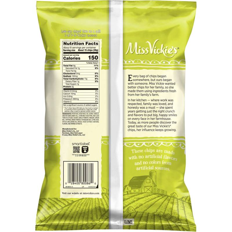 Miss Vickies Spicy Dill Pickle 7.5oz 