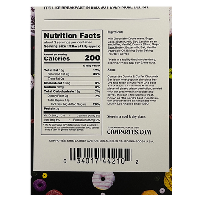 Compartés Donuts & Coffee Milk Chocolate Bar 3oz
