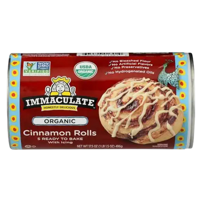 Immaculate Baking Organic Cinnamon Rolls with Icing - 17.5oz