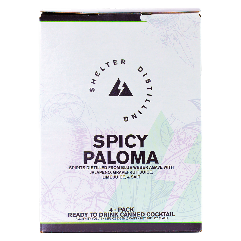 Shelter Distilling Spicy Paloma 4pk 12oz Can