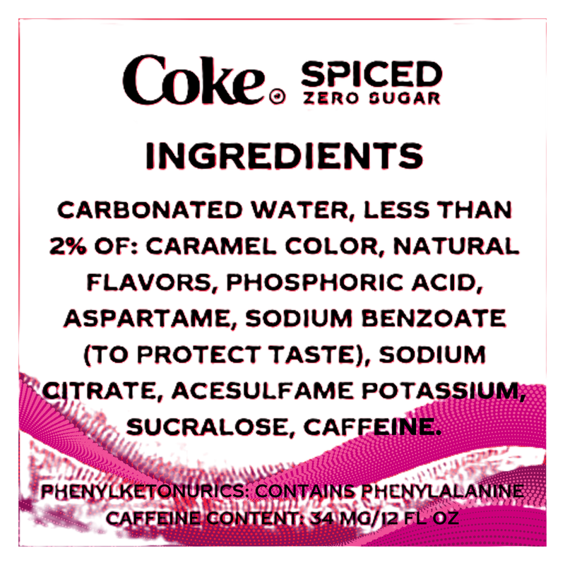Coca-Cola Spiced Zero Sugar 12pk 12oz Can