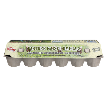 Wilcox Family Farms Pasture-Raised Non-gmo Omega 3 Eggs - 12ct