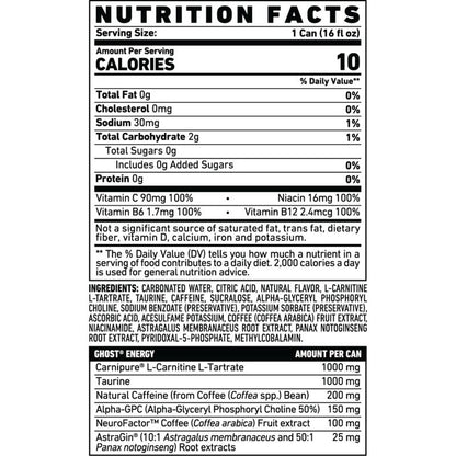 GHOST ENERGY Iced Tea Lemonade 16oz Can