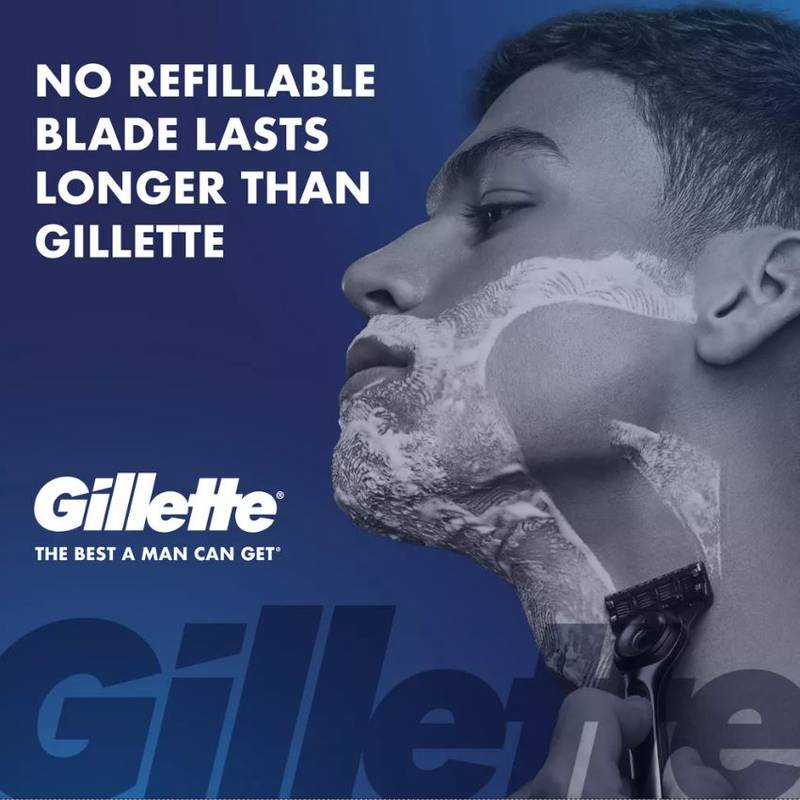 GilletteLabs Razor Blade Refills, 4ct Razor Cartridges, Razor Refills for Men Compatible with GilletteLabs Exfoliating Bar Razor and Heated Razor