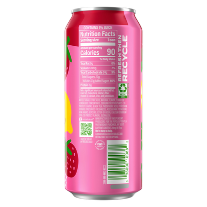 Lipton Fusions Strawberry Lemonade 16oz Can